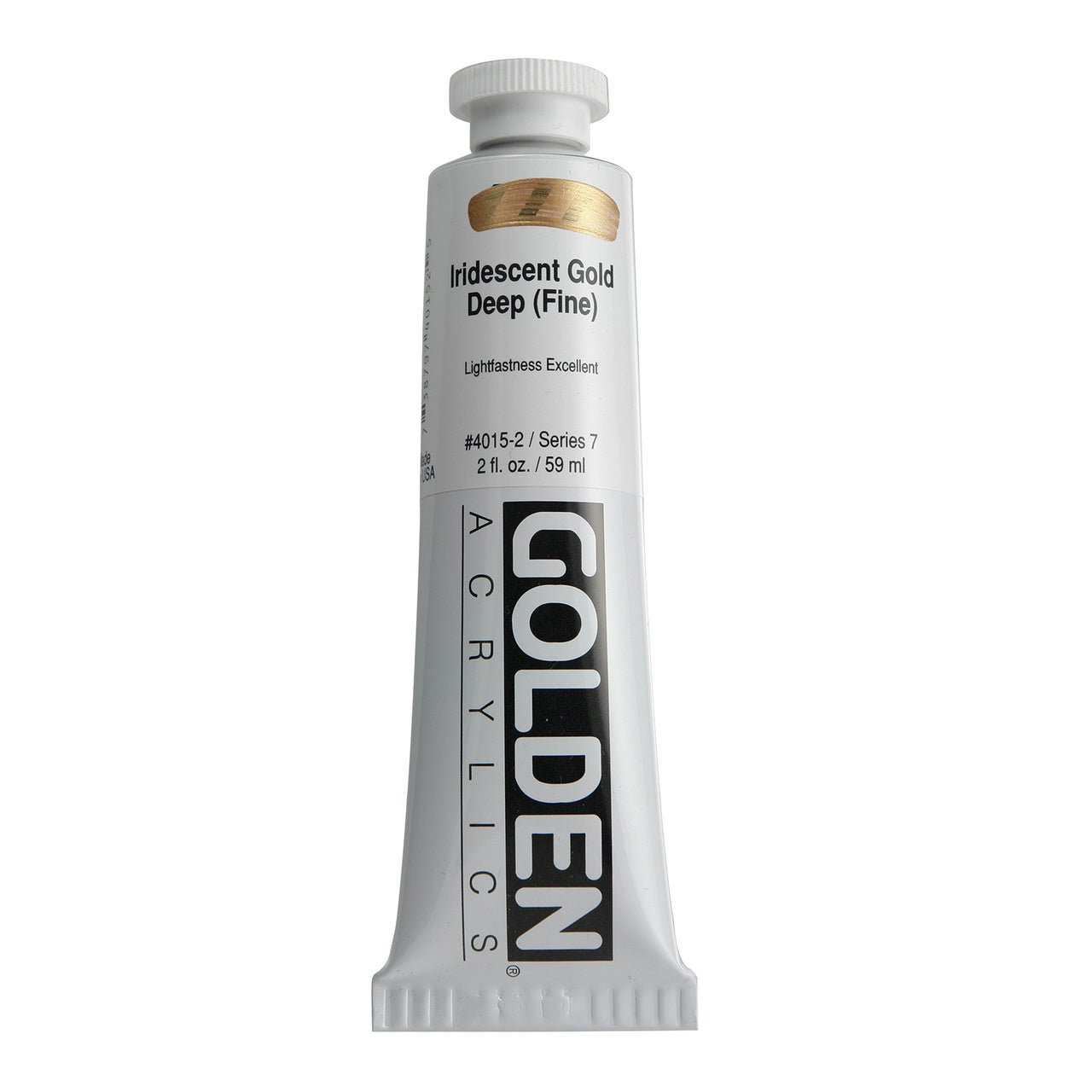 Golden Heavy Body Acrylic Iridescent Gold Deep (fine) 2 oz - merriartist.com