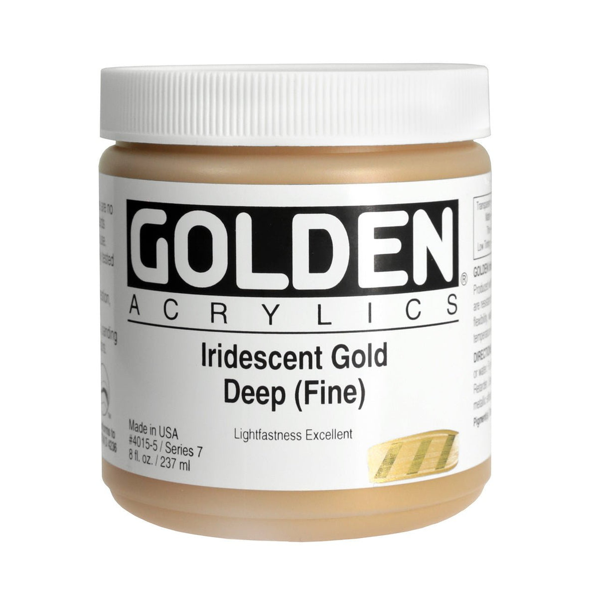 Golden Heavy Body Acrylic Iridescent Gold Deep (fine) 8 oz - merriartist.com