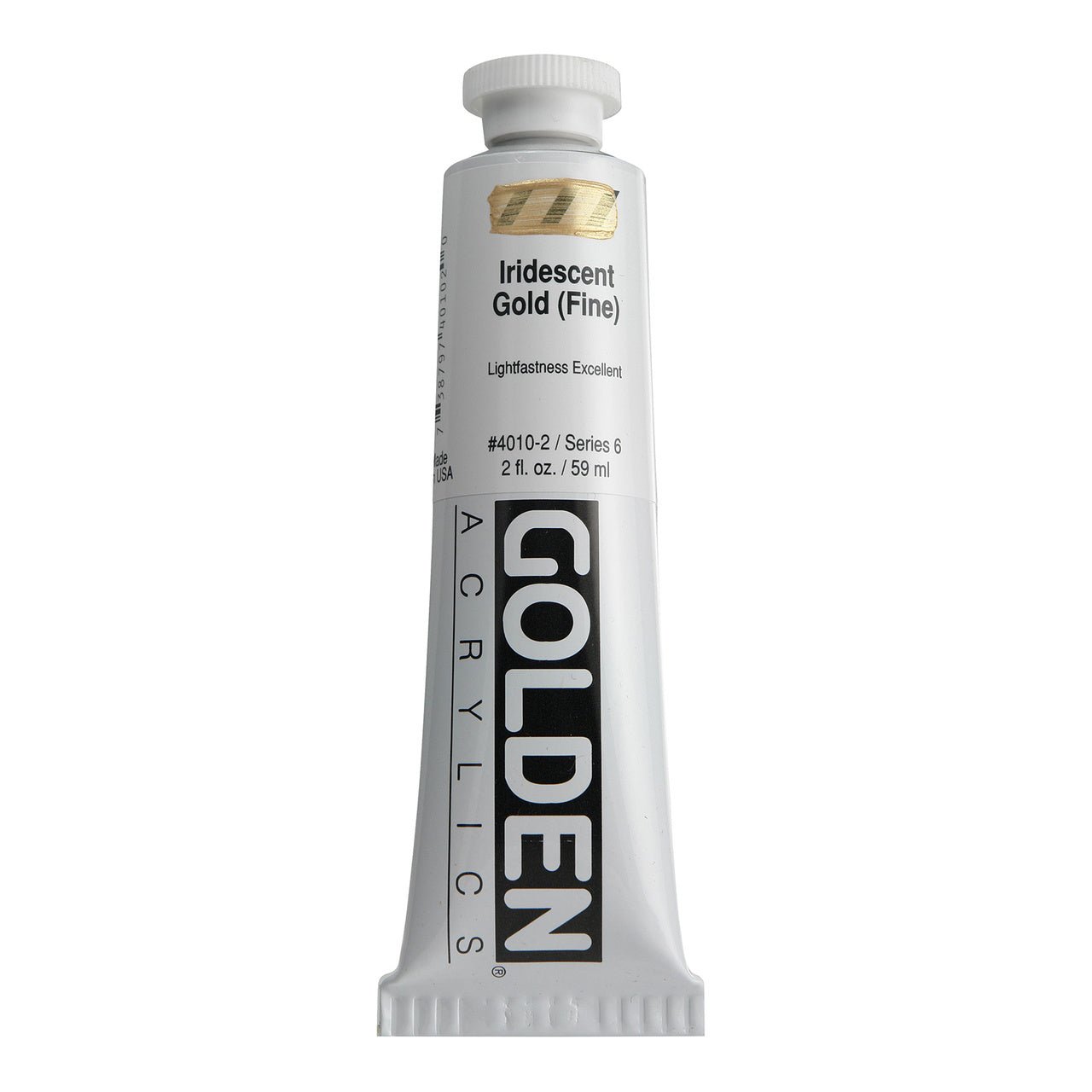 Golden Heavy Body Acrylic Iridescent Gold (fine) 2 oz - merriartist.com