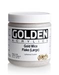 Golden Heavy Body Acrylic Iridescent Gold Mica Flake (large) 8 oz - The Merri Artist - merriartist.com