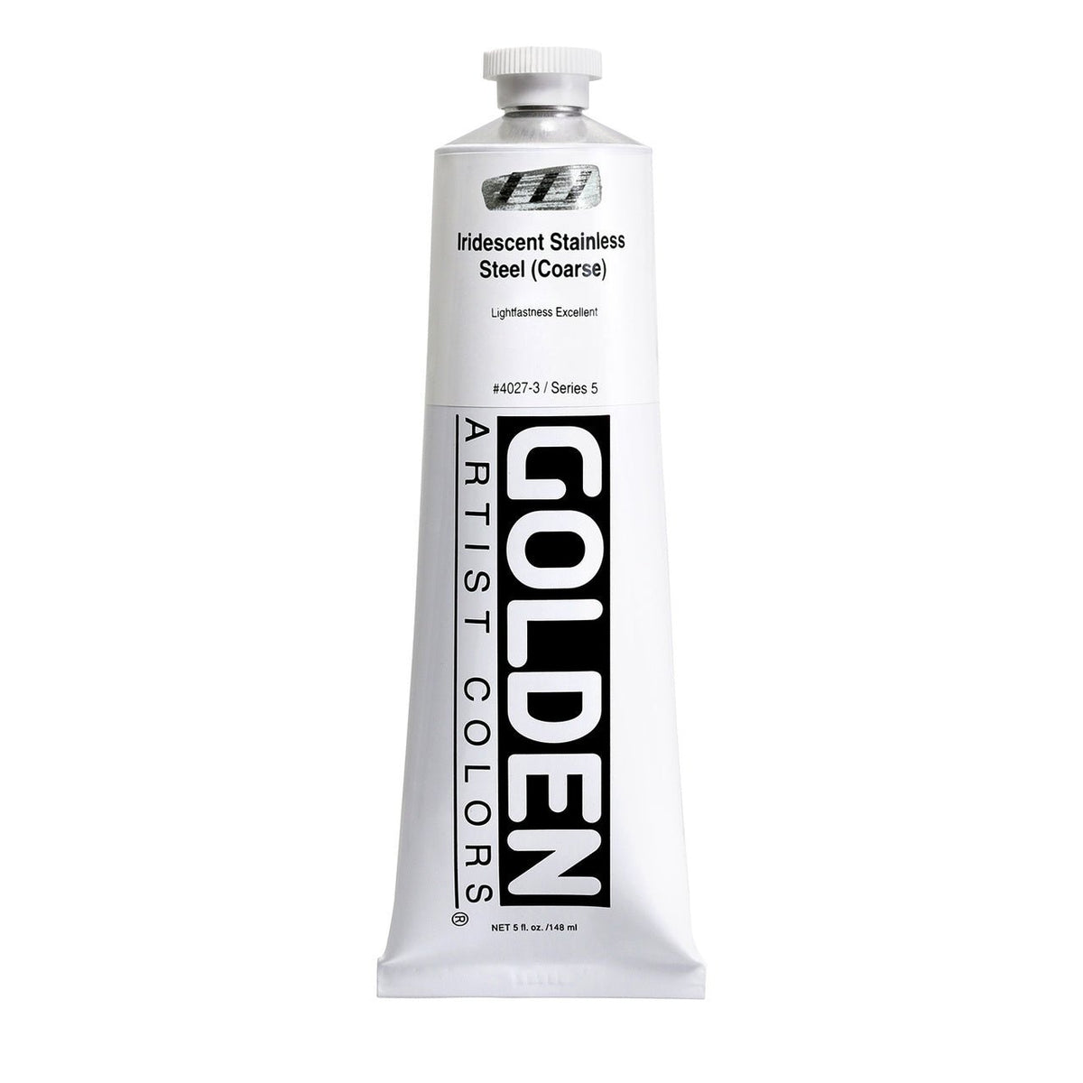 Golden Heavy Body Acrylic Iridescent Stainless Steel (coarse) 5 oz - merriartist.com
