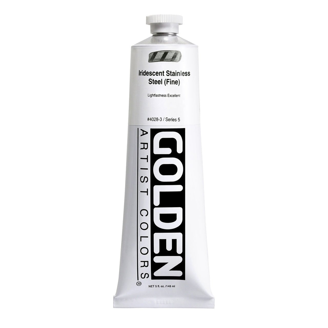 Golden Heavy Body Acrylic Iridescent Stainless Steel (fine) 5 oz - merriartist.com