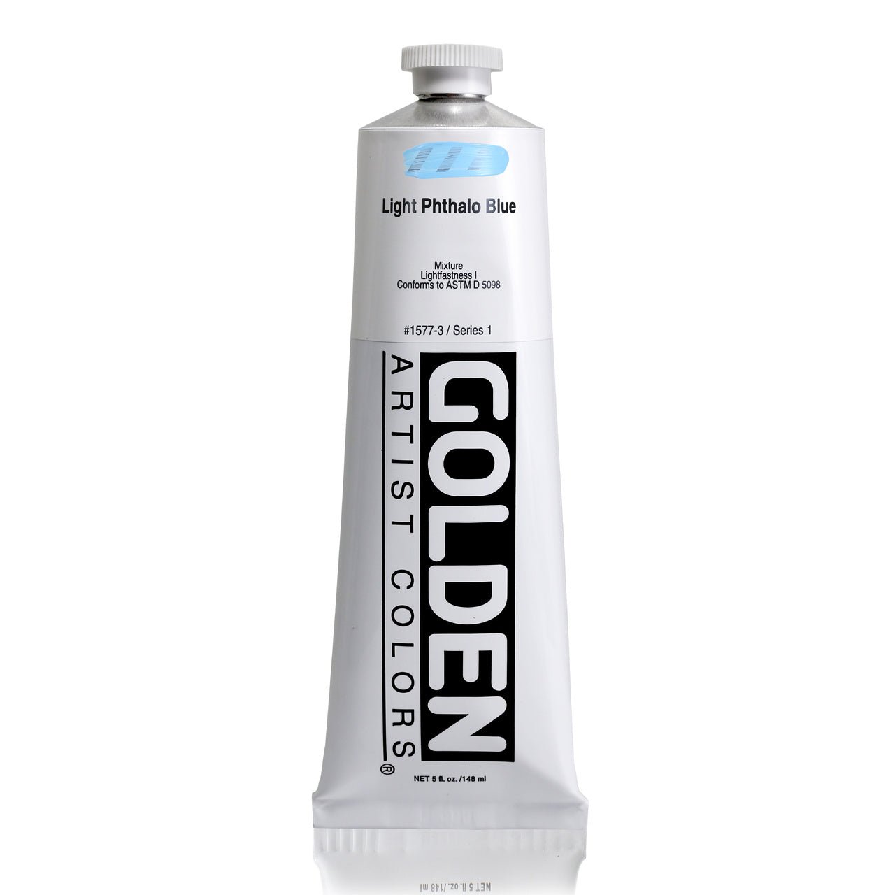 Golden Heavy Body Acrylic Light Phthalo Blue 5 oz - merriartist.com