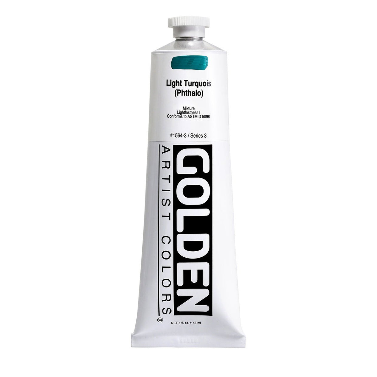 Golden Heavy Body Acrylic Light Turquois (Phthalo) 5 oz - merriartist.com