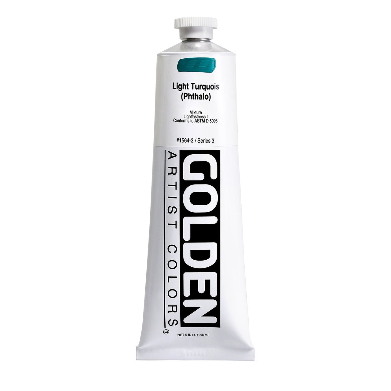 Golden Heavy Body Acrylic Light Turquois (Phthalo) 5 oz - merriartist.com