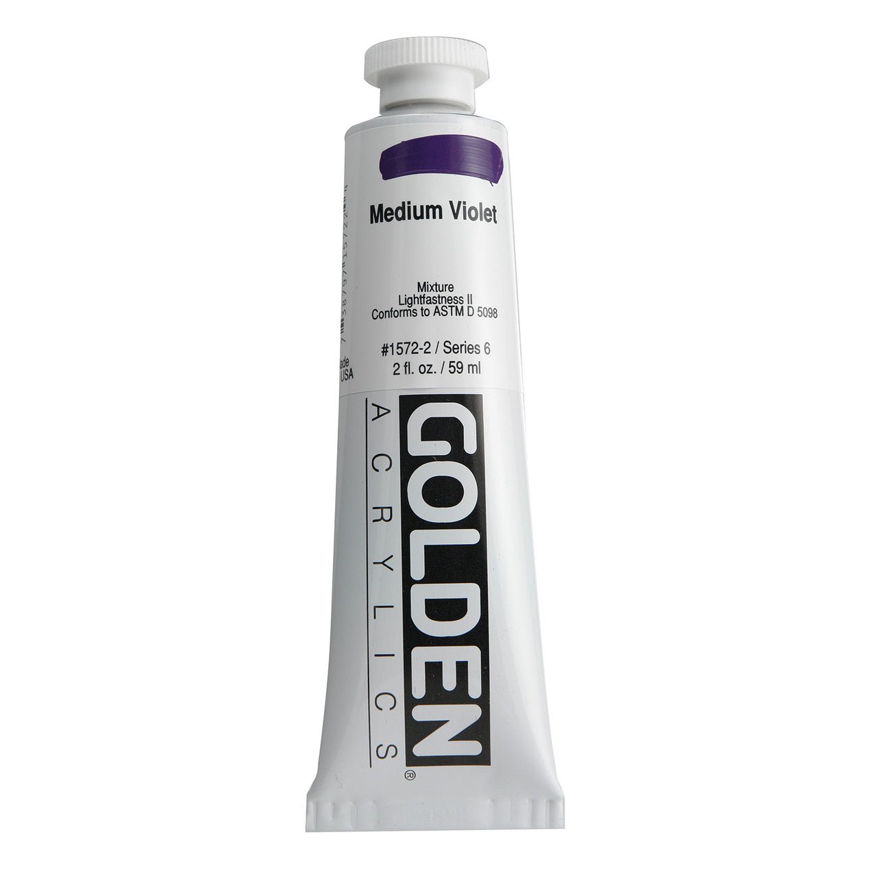 Golden Heavy Body Acrylic Medium Violet 2 oz - merriartist.com