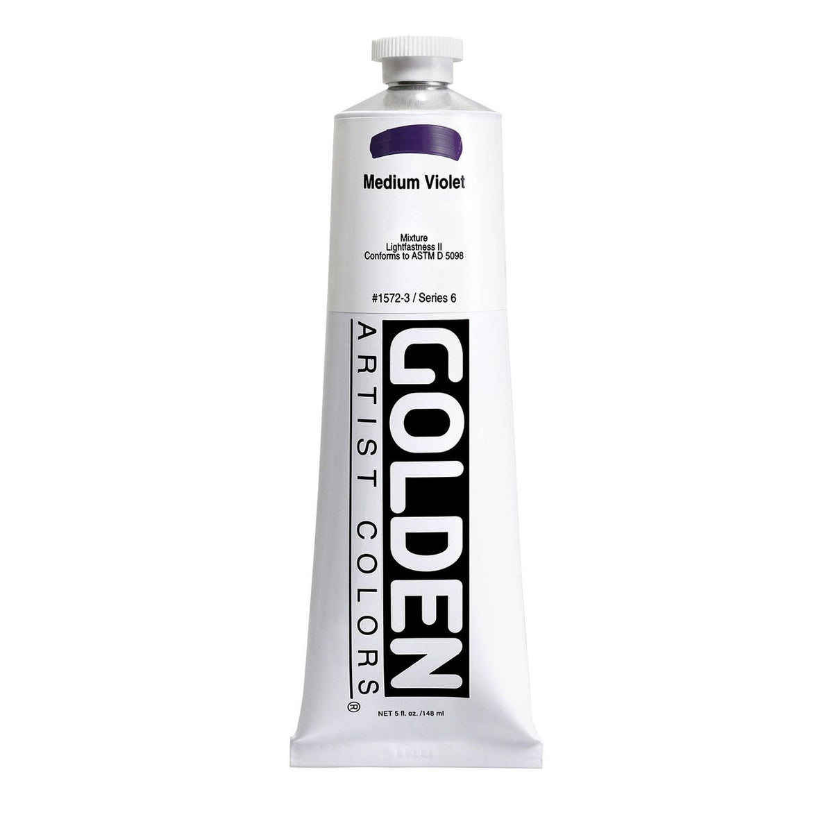 Golden Heavy Body Acrylic Medium Violet 5 oz - merriartist.com