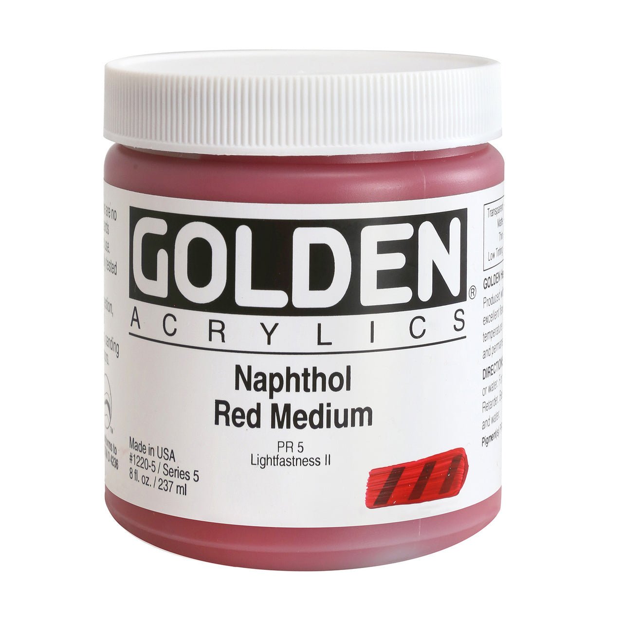 Golden Heavy Body Acrylic Naphthol Red Medium 8 oz - merriartist.com