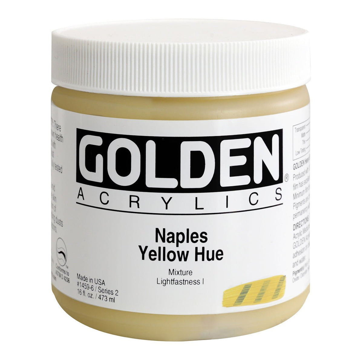 Golden Heavy Body Acrylic Naples Yellow Hue 16 oz - merriartist.com
