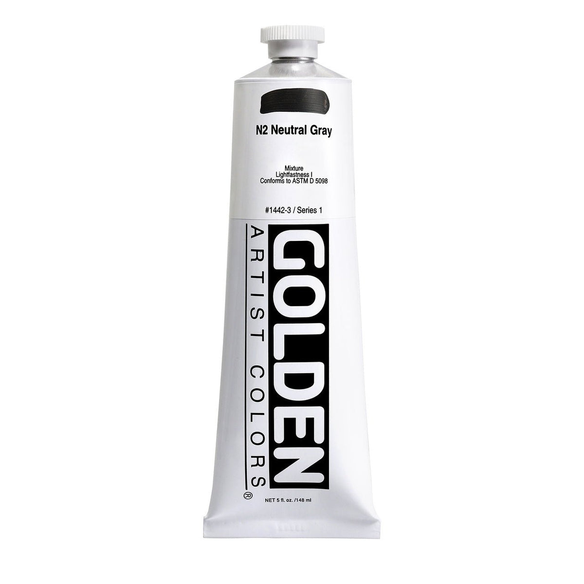 Golden Heavy Body Acrylic Neutral Gray N2 5 oz - merriartist.com