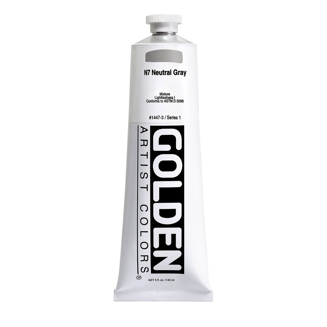 Golden Heavy Body Acrylic Neutral Gray N7 5 oz - merriartist.com