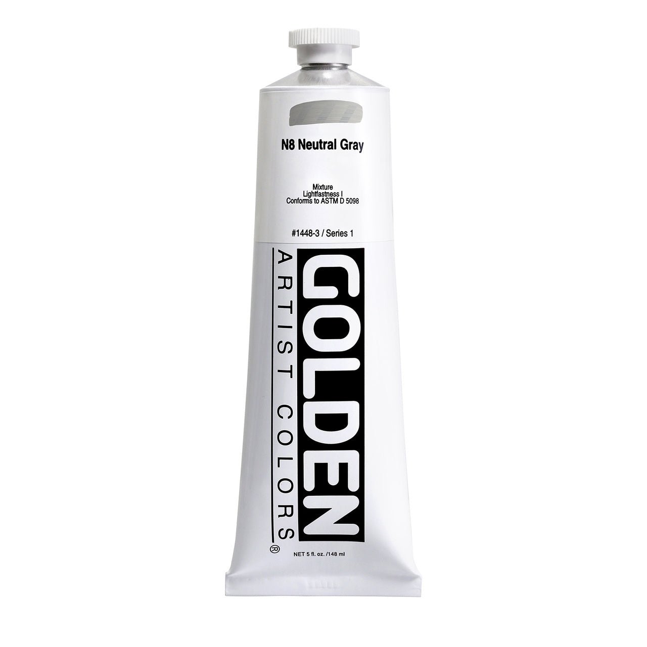 Golden Heavy Body Acrylic Neutral Gray N8 5 oz - merriartist.com