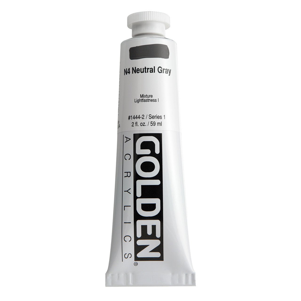 Golden Heavy Body Acrylic Neutral Grey N4 2 oz - merriartist.com