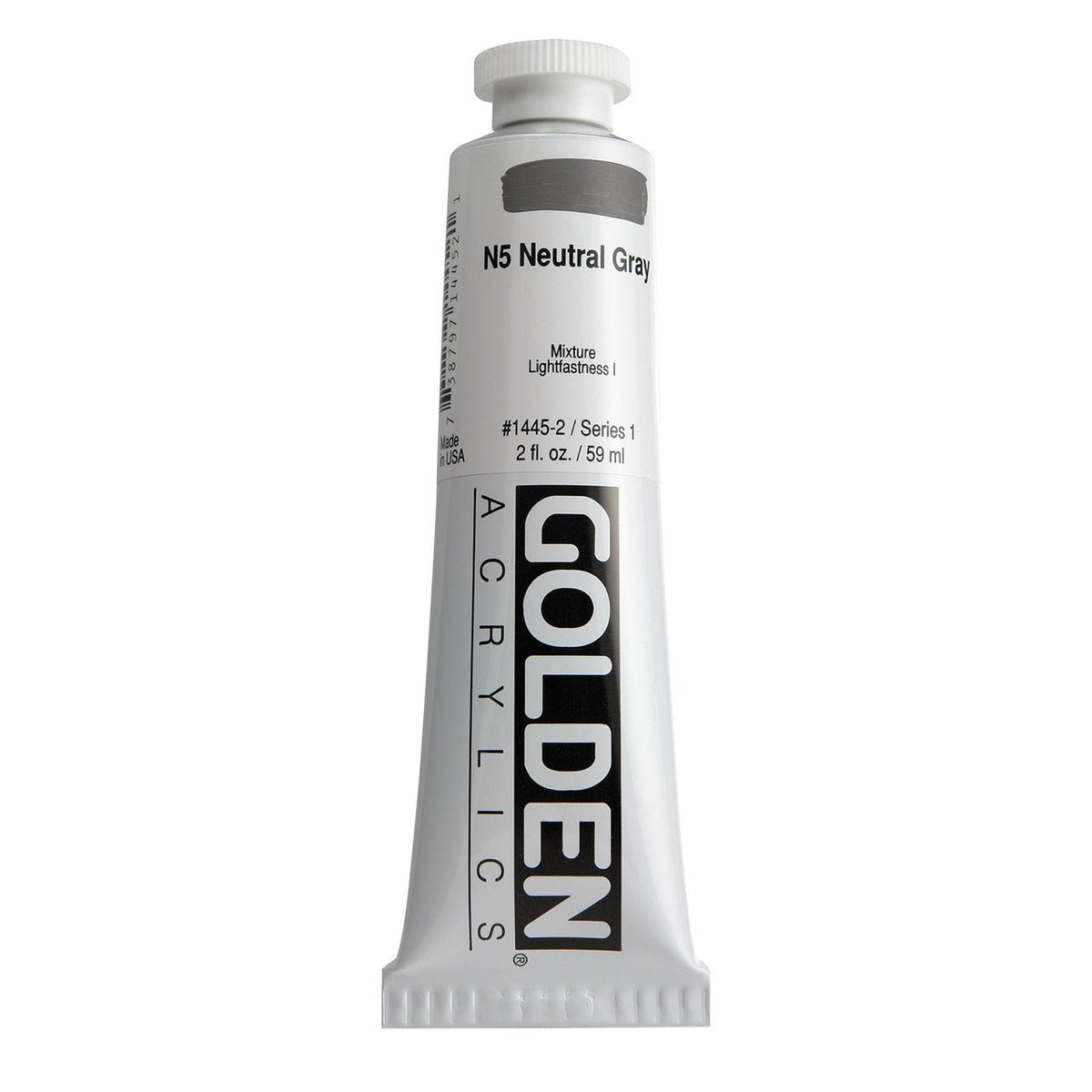 Golden Heavy Body Acrylic Neutral Grey N5 2 oz - merriartist.com