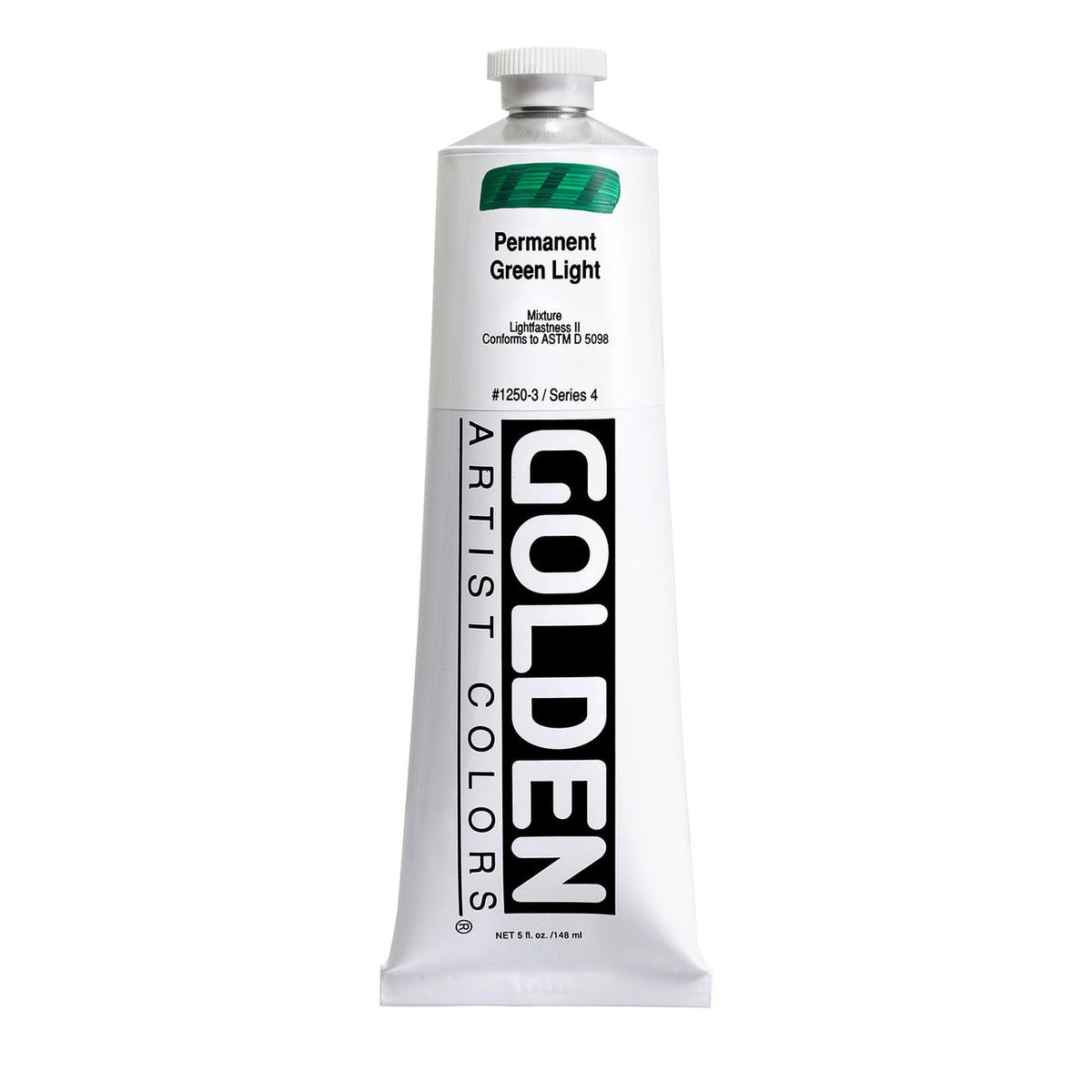 Golden Heavy Body Acrylic Permanent Green Light 5 oz - merriartist.com