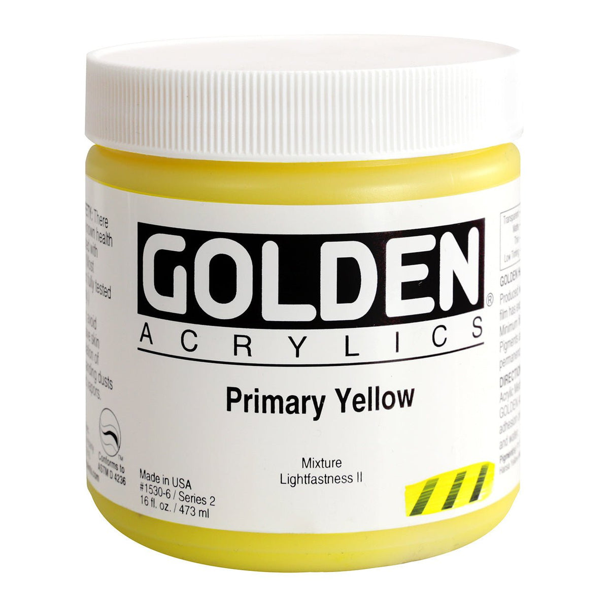 Golden Heavy Body Acrylic Primary Yellow 16 oz - merriartist.com