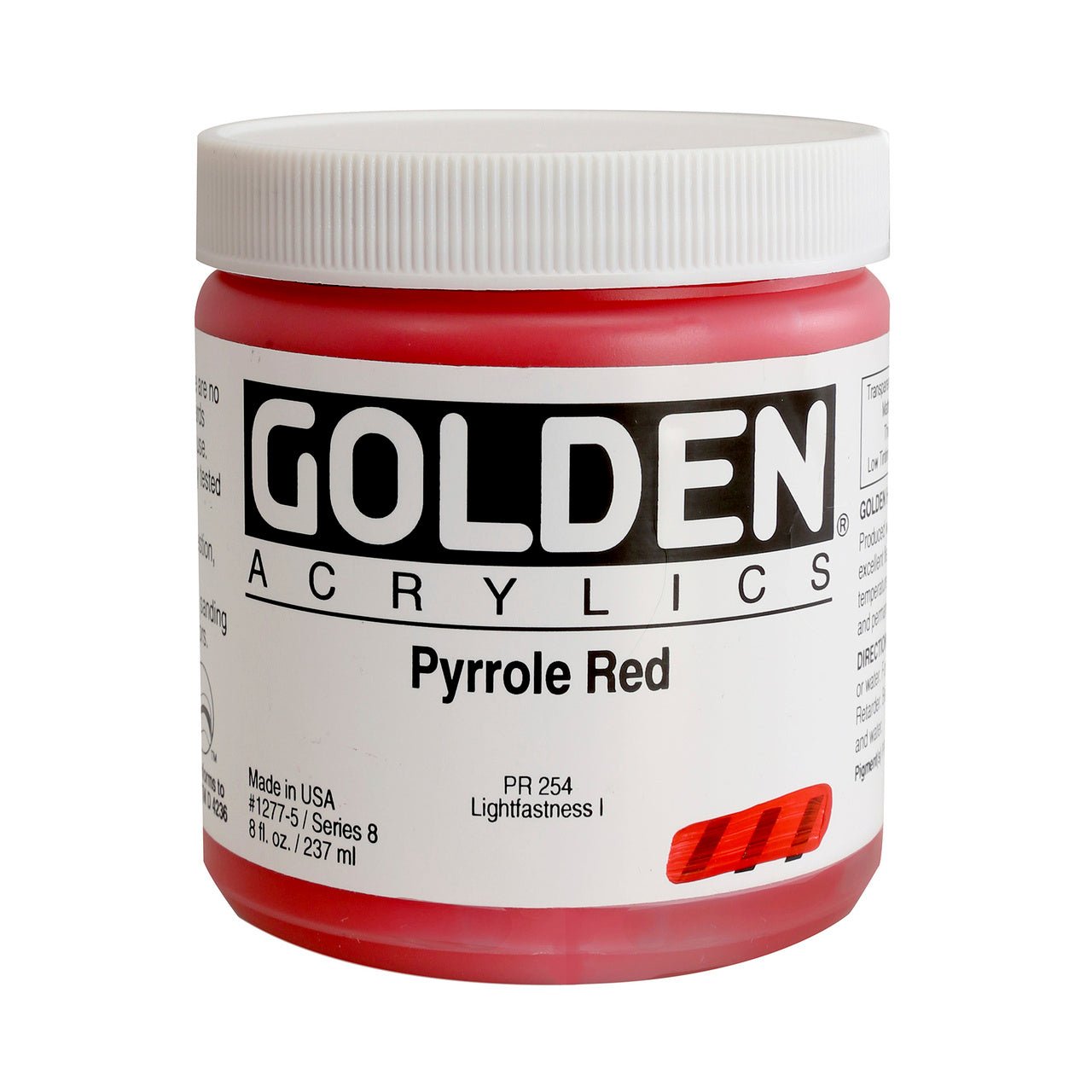 Golden Heavy Body Acrylic Pyrrole Red 8 oz - merriartist.com