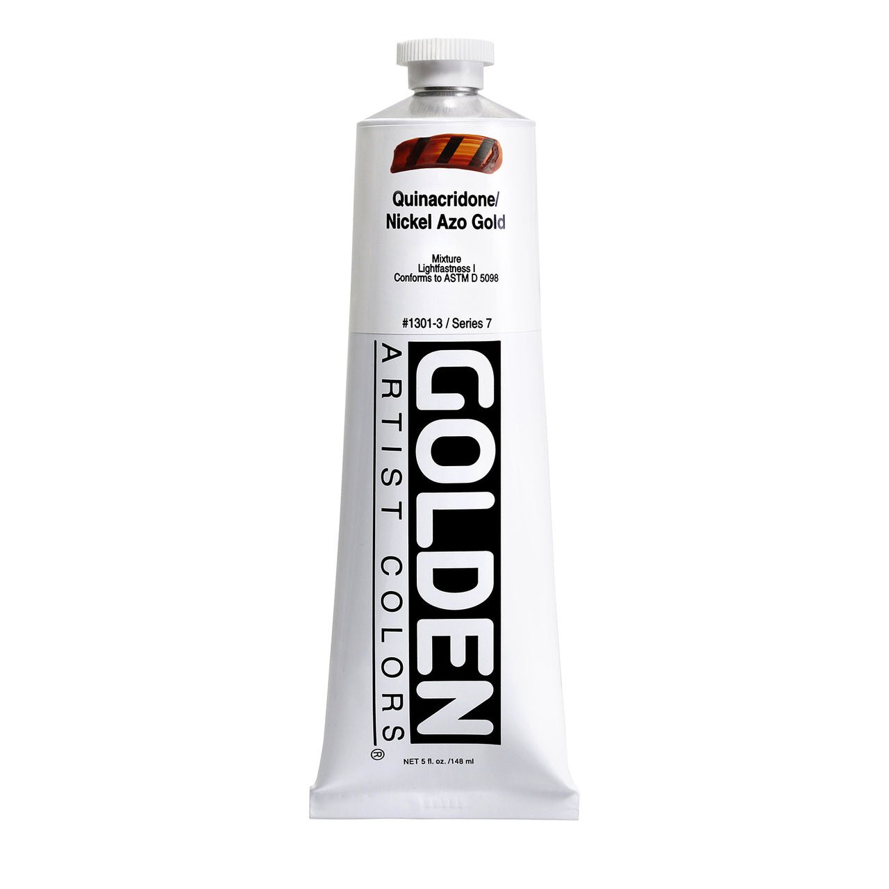 Golden Heavy Body Acrylic Quinacridone Nickel Azo Gold 5 oz - merriartist.com