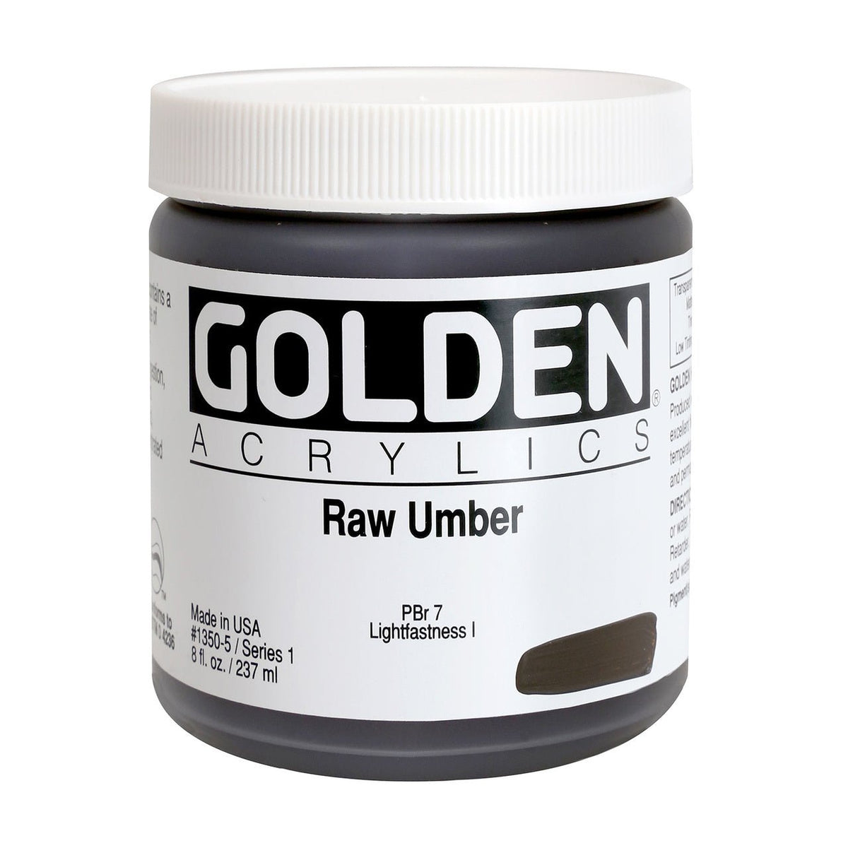 Golden Heavy Body Acrylic Raw Umber 8 oz - merriartist.com