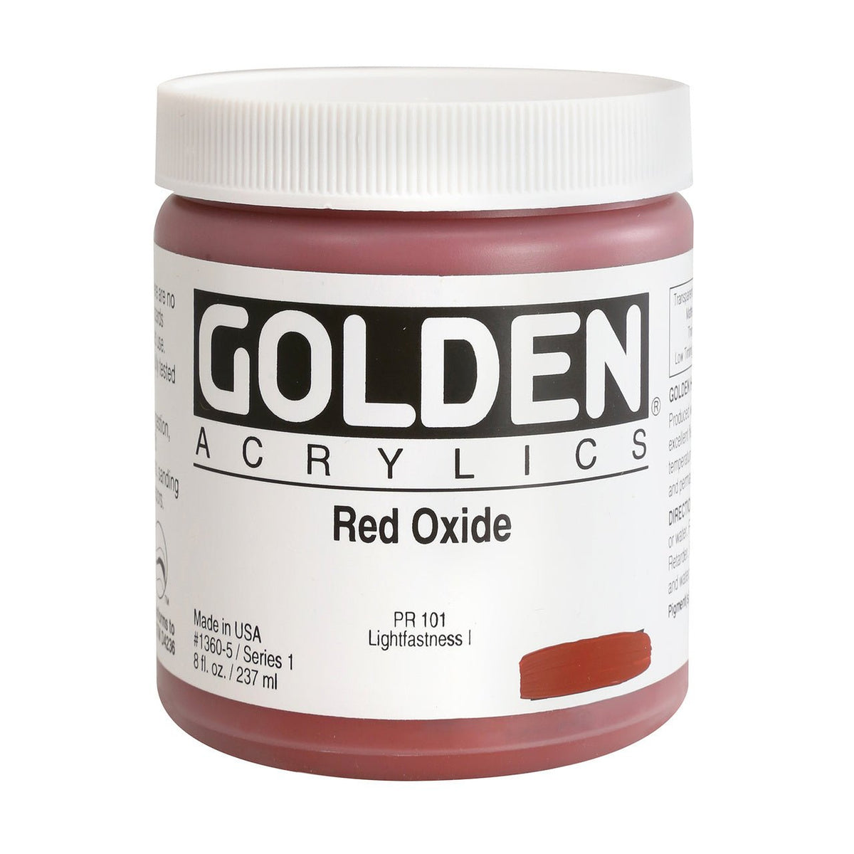 Golden Heavy Body Acrylic Red Oxide 8 oz - merriartist.com