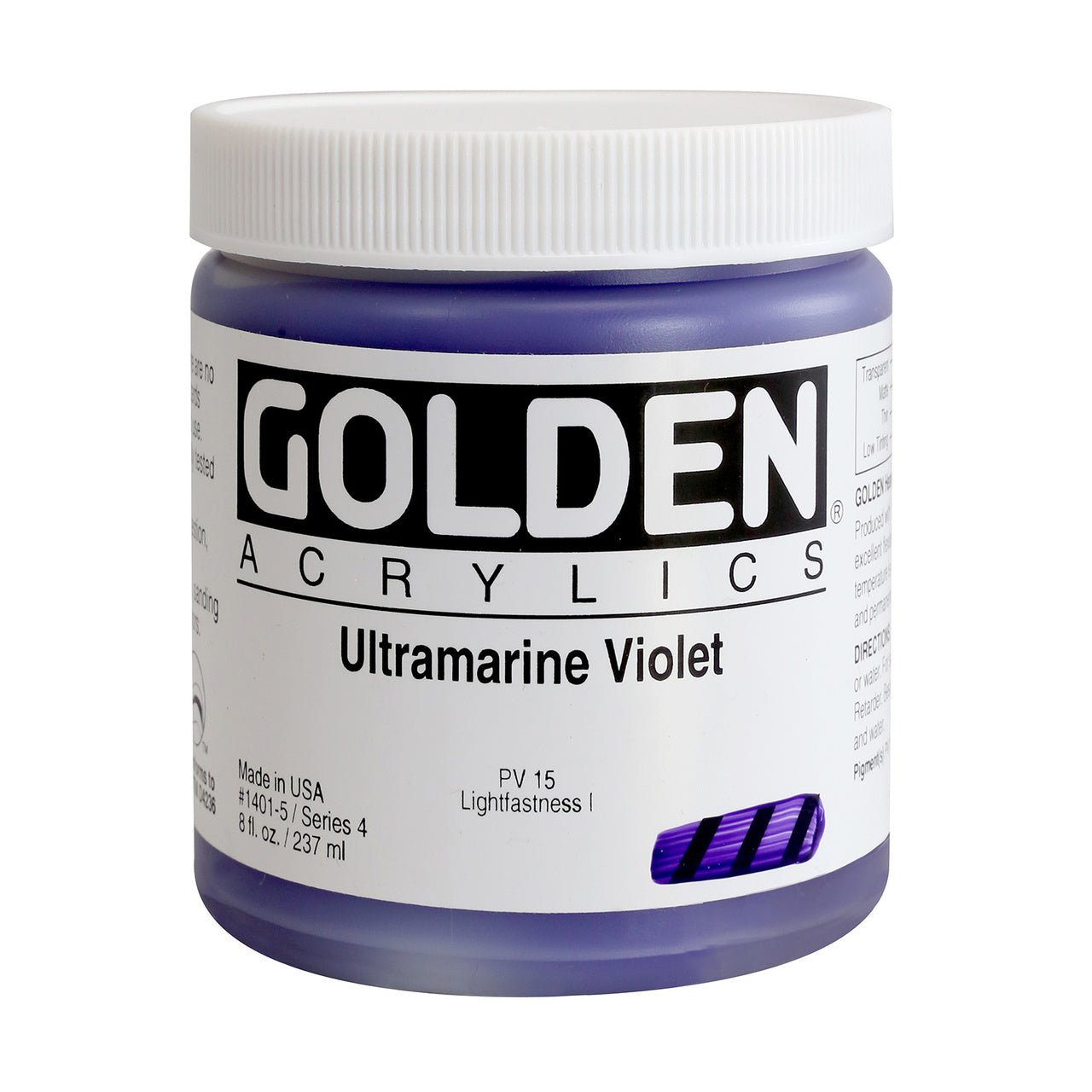 Golden Heavy Body Acrylic Ultramarine Violet 8 oz - merriartist.com