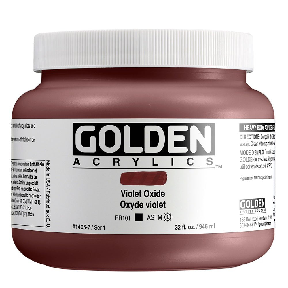 Golden Heavy Body Acrylic Violet Oxide 32 oz - merriartist.com
