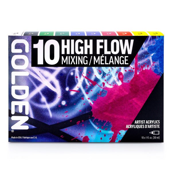 Golden High Flow Acrylic 10 Color Mixing Set - merriartist.com