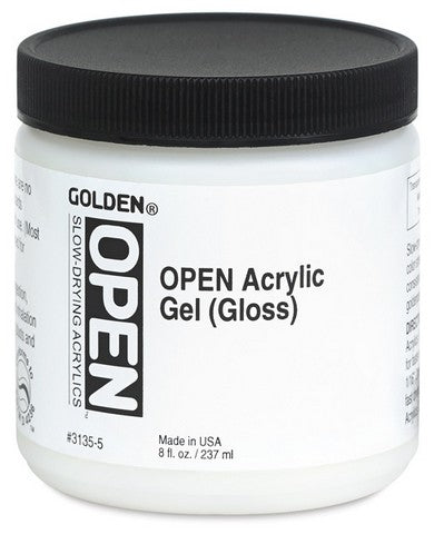 Golden OPEN Acrylic Acrylic Gel Medium (Gloss) 16 oz - merriartist.com