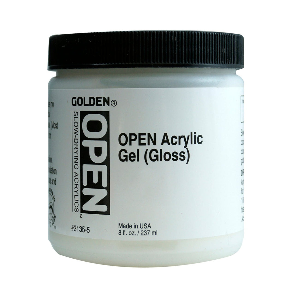 Golden OPEN Acrylic Acrylic Gel Medium (Gloss) 8 oz - merriartist.com