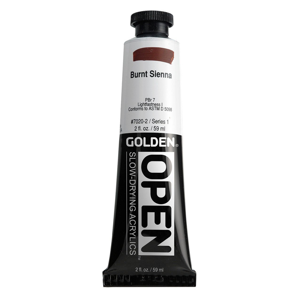 Golden OPEN Acrylic Burnt Sienna 2 oz - merriartist.com