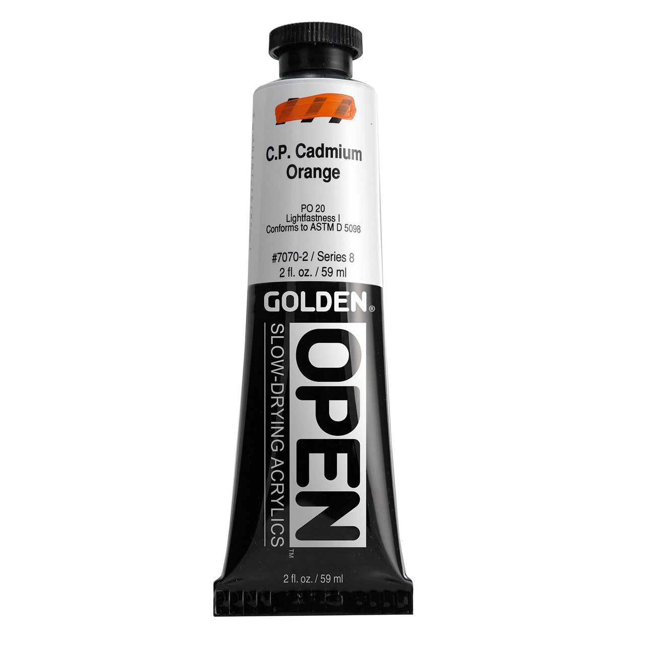 Golden OPEN Acrylic Cadmium Orange 2 oz - merriartist.com