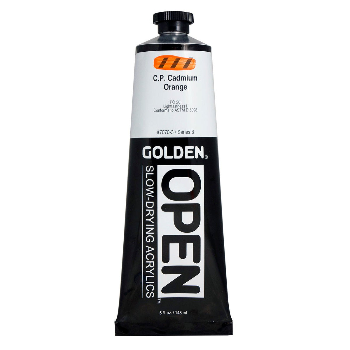 Golden OPEN Acrylic Cadmium Orange 5 oz - merriartist.com