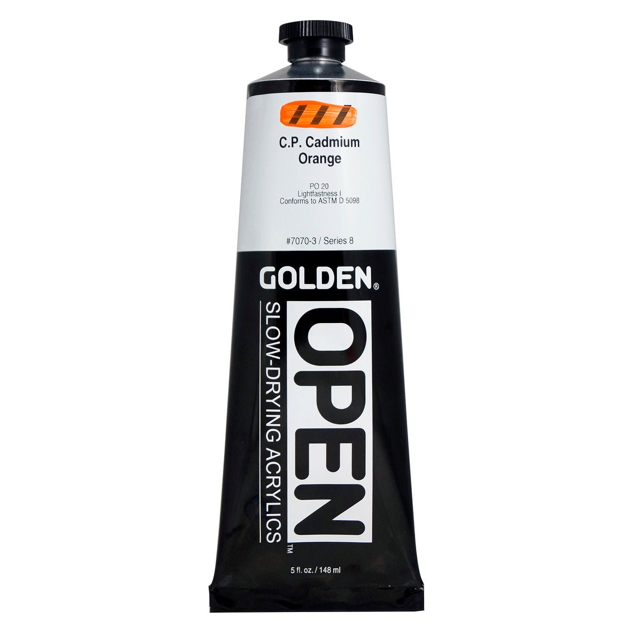 Golden OPEN Acrylic Cadmium Orange 5 oz - merriartist.com