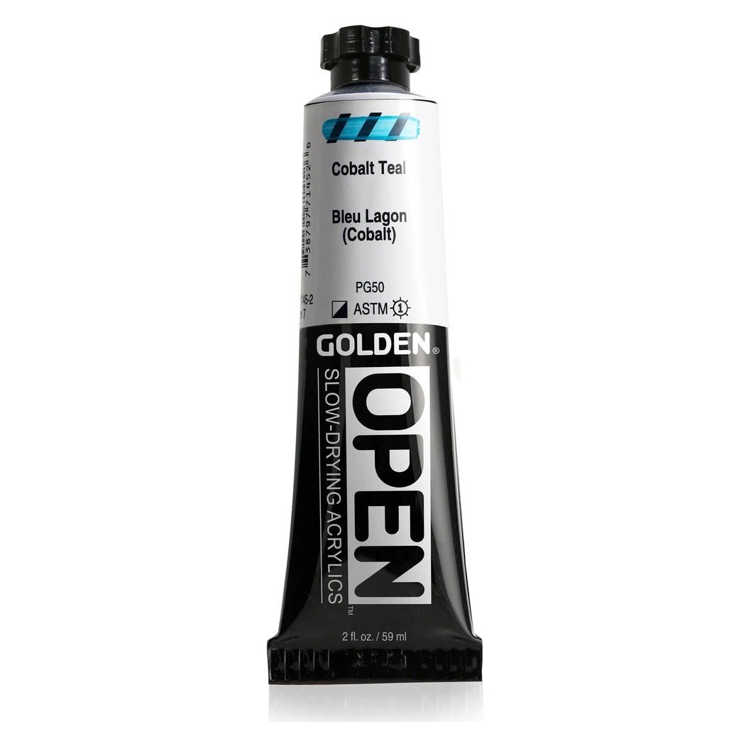 Golden OPEN Acrylic Cobalt Teal 2 oz - merriartist.com