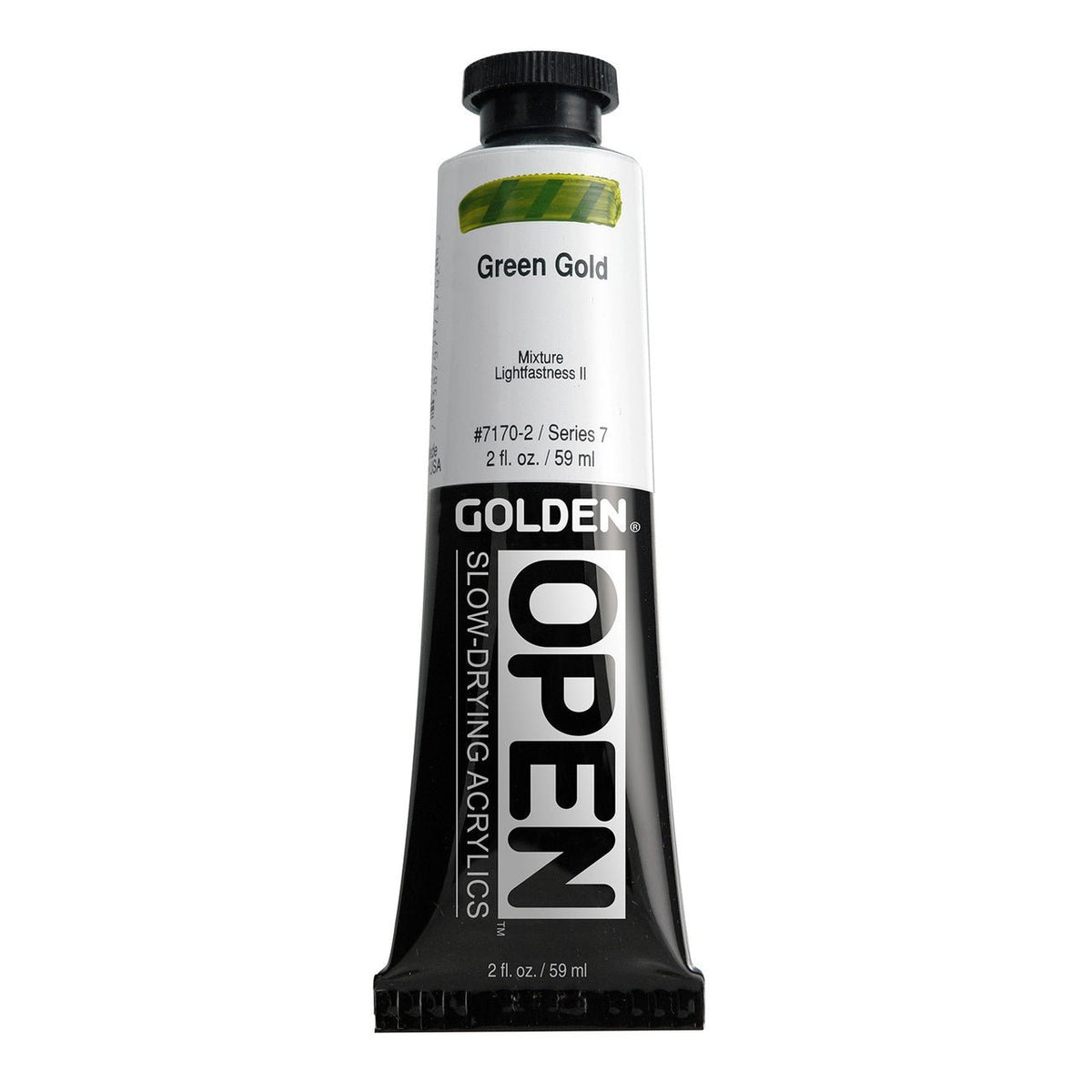 Golden OPEN Acrylic Green Gold 2 oz - merriartist.com