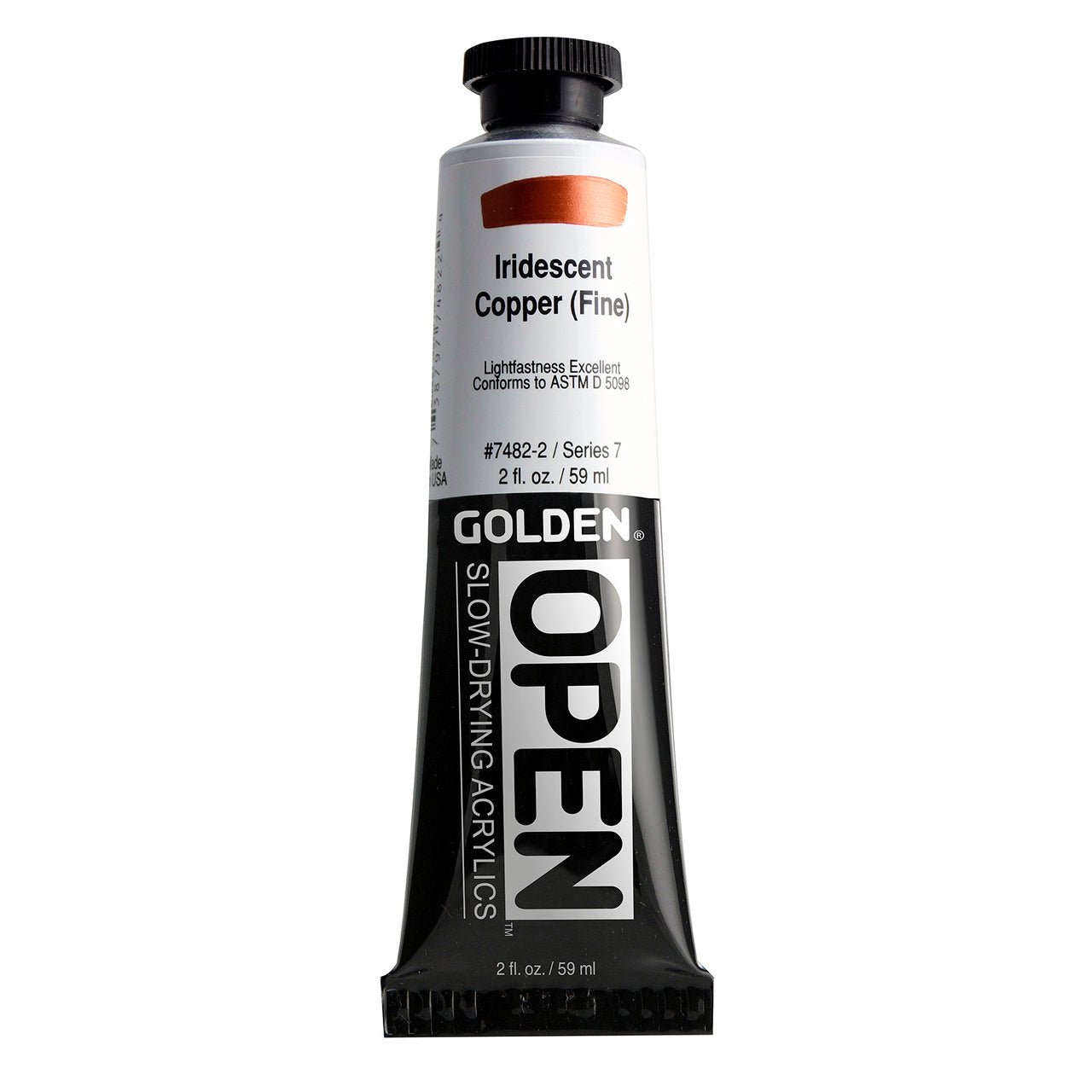 Golden OPEN Acrylic Iridescent Copper (Fine) 2 oz - merriartist.com