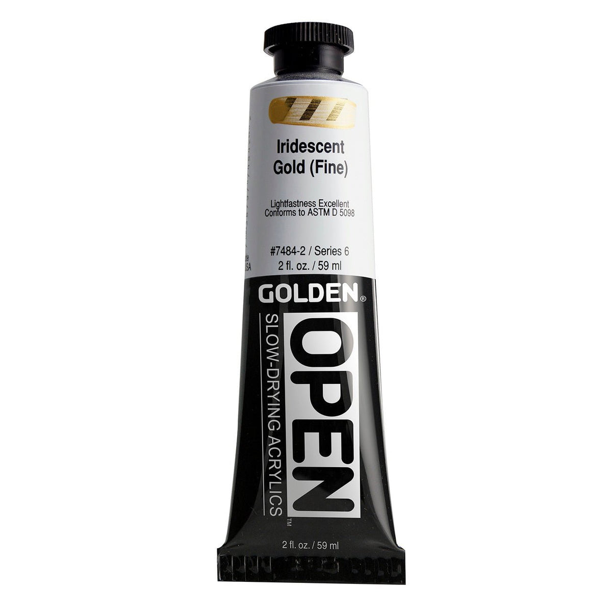 Golden OPEN Acrylic Iridescent Gold (Fine) 2 oz - merriartist.com