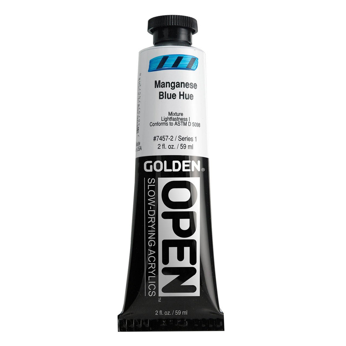 Golden OPEN Acrylic Manganese Blue Hue 2 oz - merriartist.com