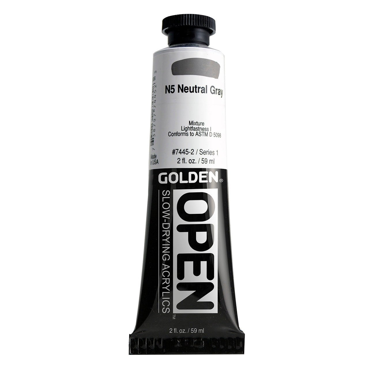 Golden OPEN Acrylic Neutral Gray N5 2 oz - merriartist.com