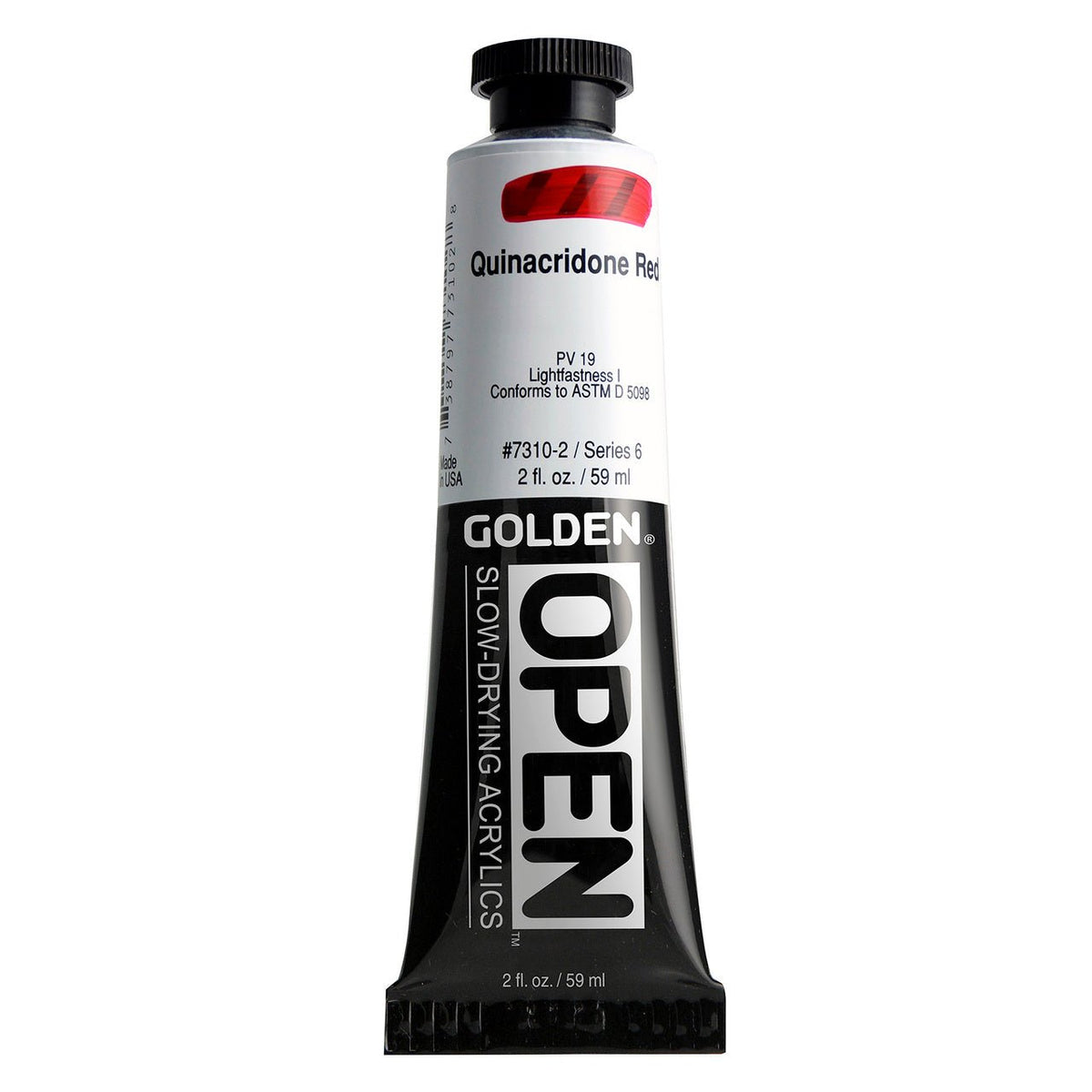 Golden OPEN Acrylic Quinacridone Red 2 oz - merriartist.com