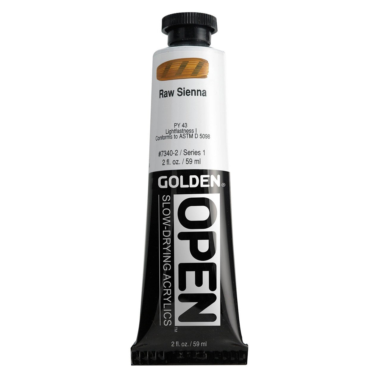 Golden OPEN Acrylic Raw Sienna 2 oz - merriartist.com