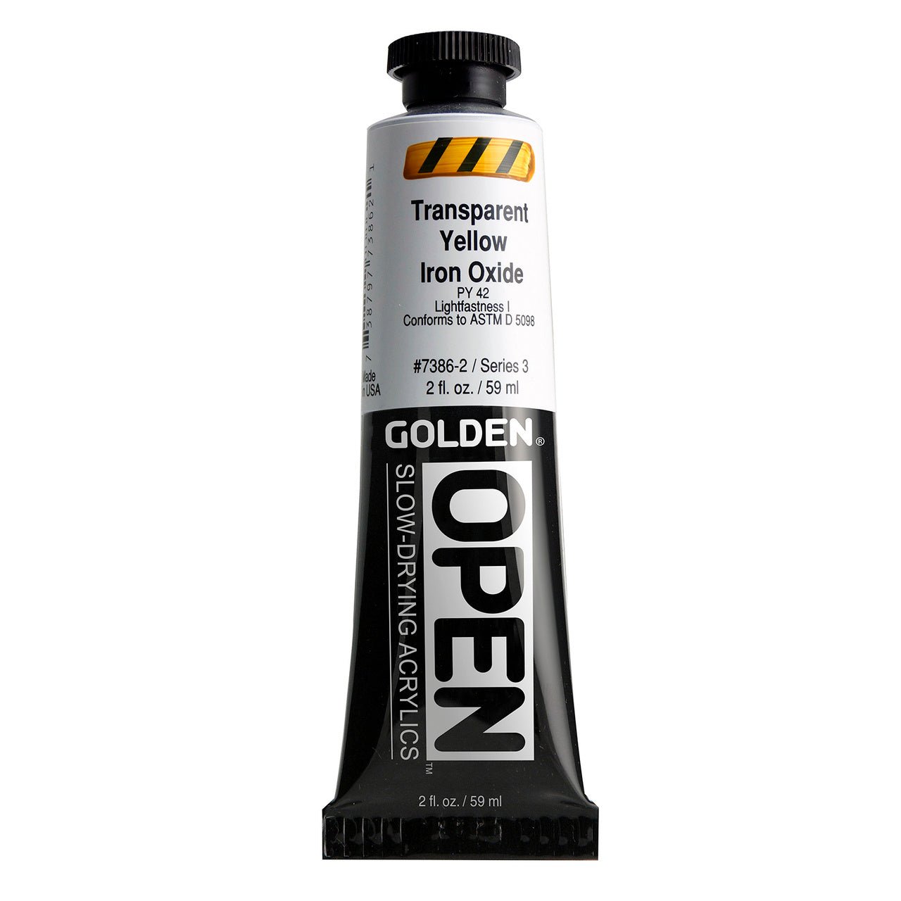 Golden OPEN Acrylic Transparent Yellow Iron Oxide 2 oz - merriartist.com