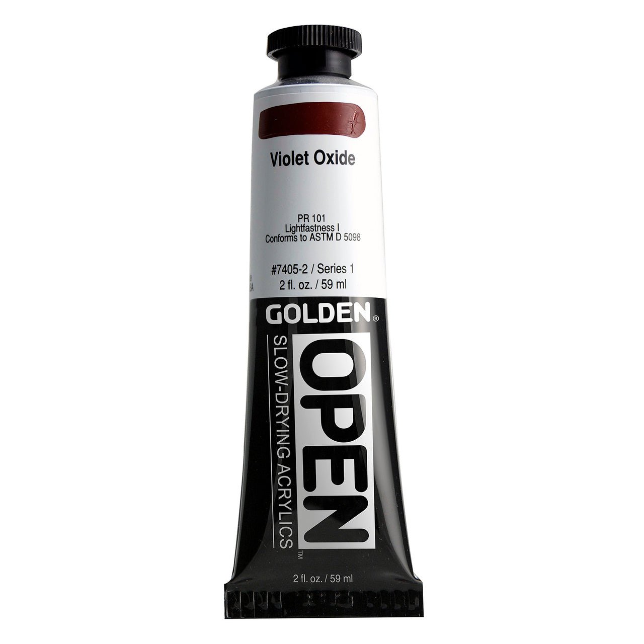 Golden OPEN Acrylic Violet Oxide 2 oz - merriartist.com