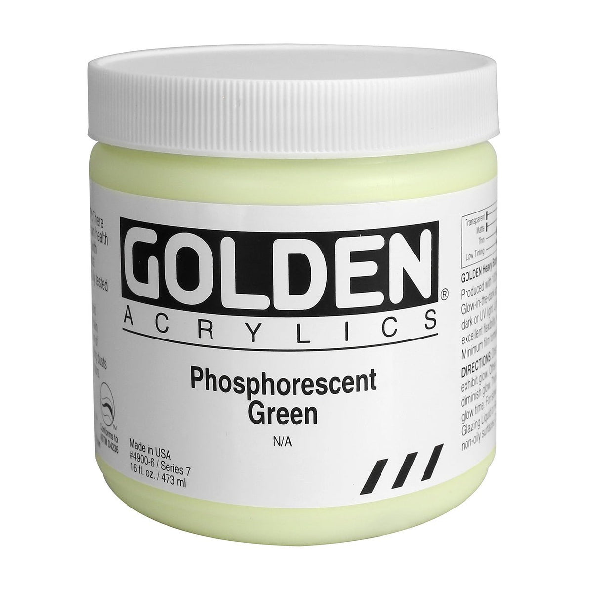 Golden Heavy Body Acrylic 4 oz Phosphorescent Green