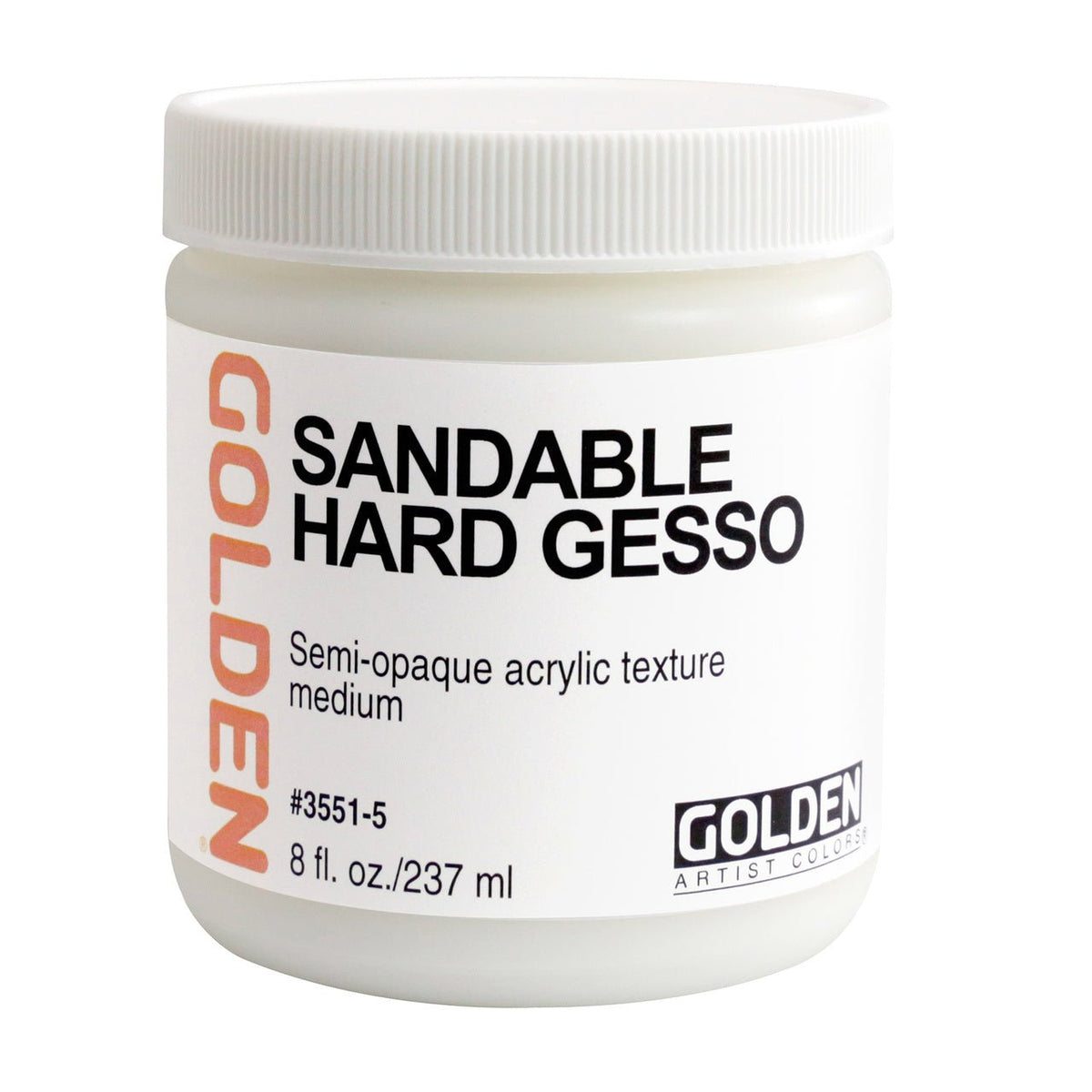 Golden Sandable Hard Gesso 8 oz - merriartist.com