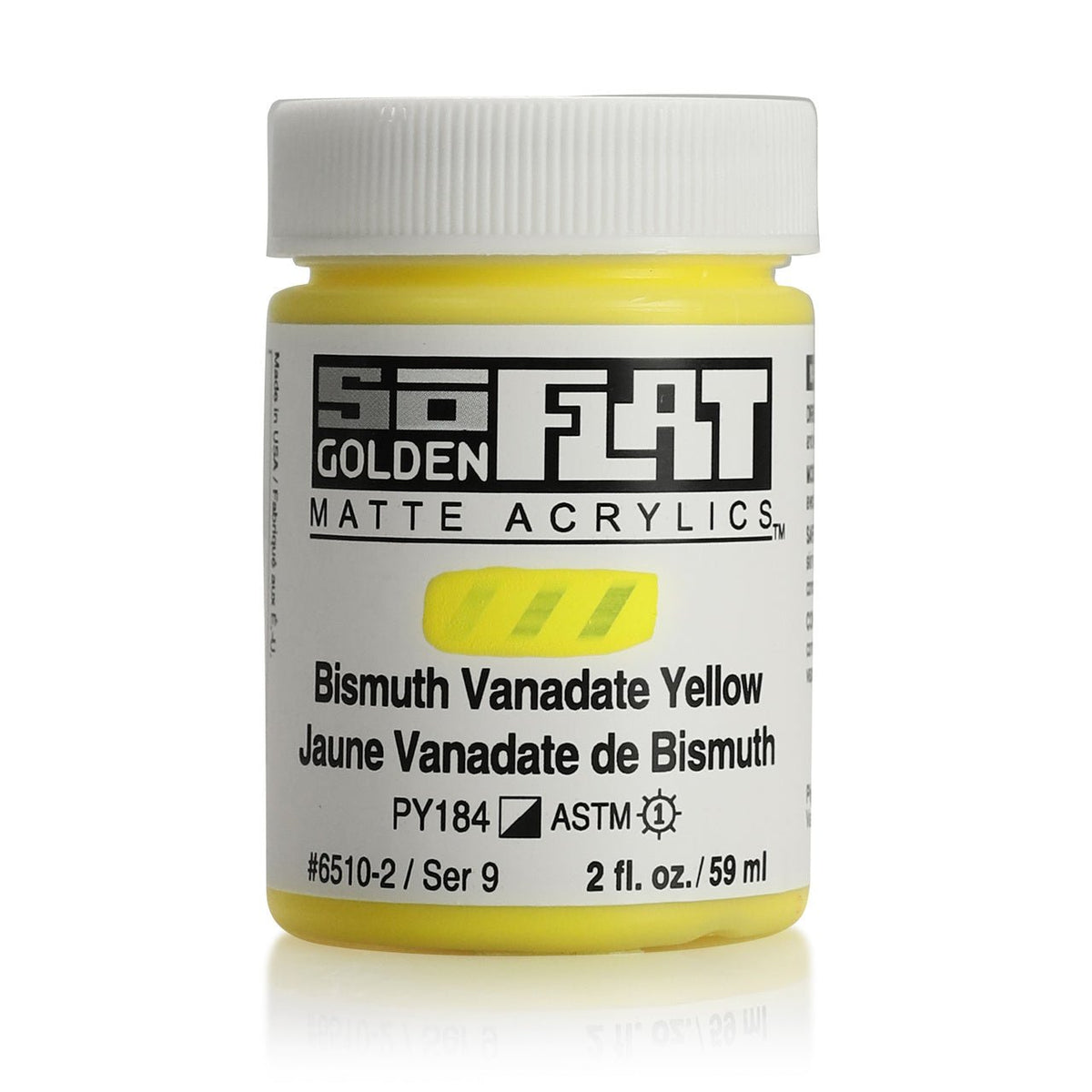 Golden SoFlat Matte Acrylic Paint - Bismuth Vanadat Yellow 2 oz jar - merriartist.com
