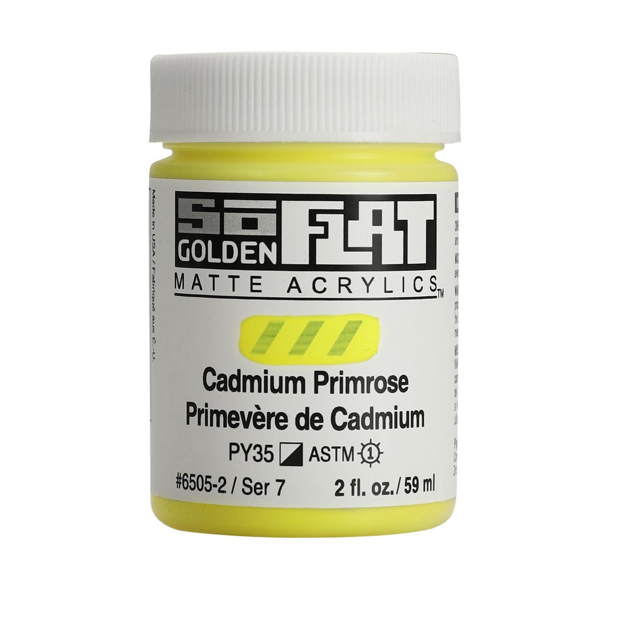 Golden SoFlat Matte Acrylic 2 oz Cadmium Yellow Medium