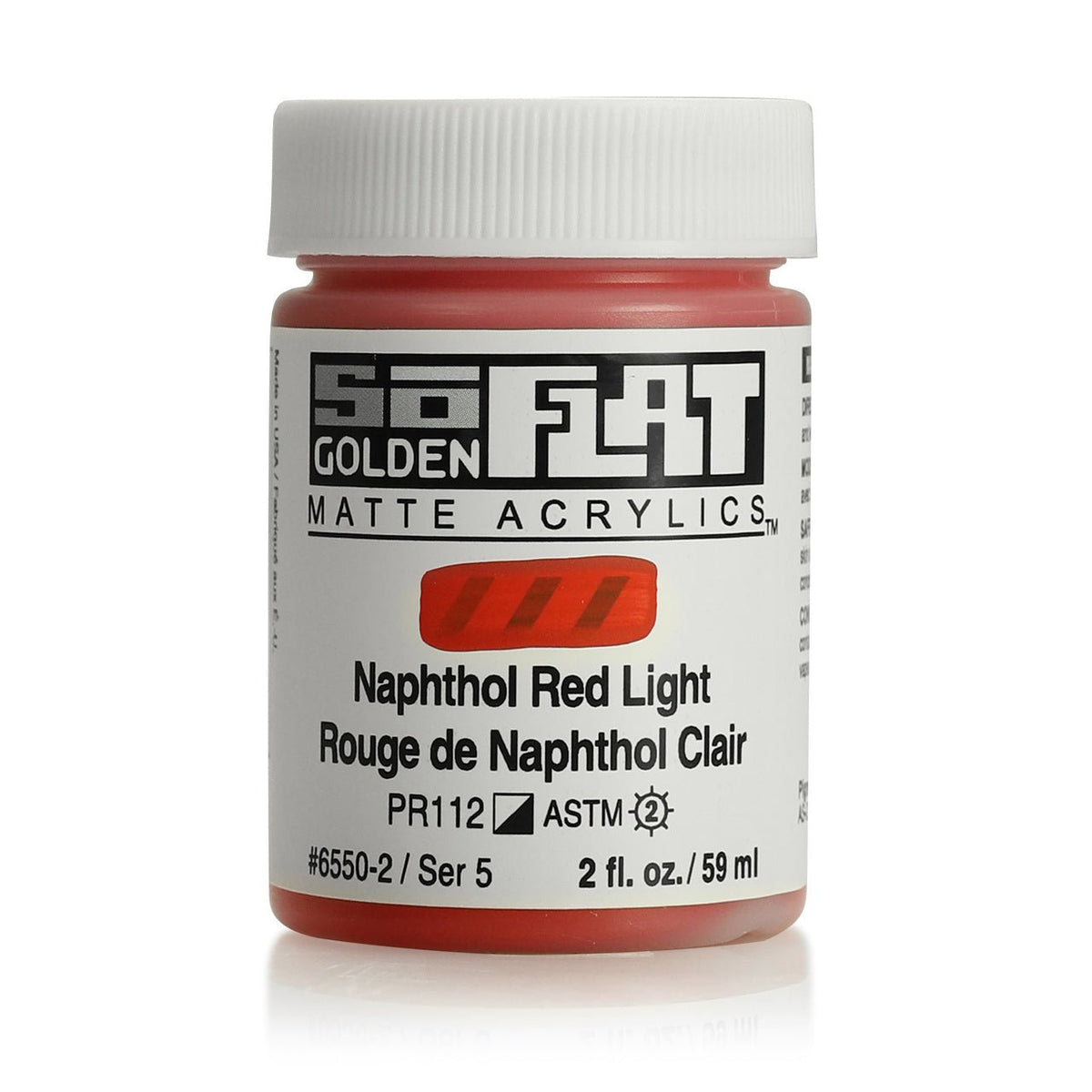 Golden SoFlat Matte Acrylic Paint - Naphthol Red Light 2 oz jar - merriartist.com