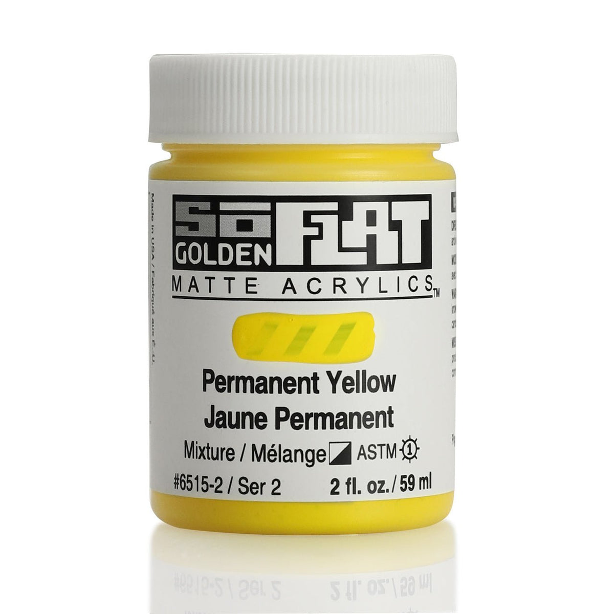 Golden SoFlat Matte Acrylic 2 oz Permanent Yellow