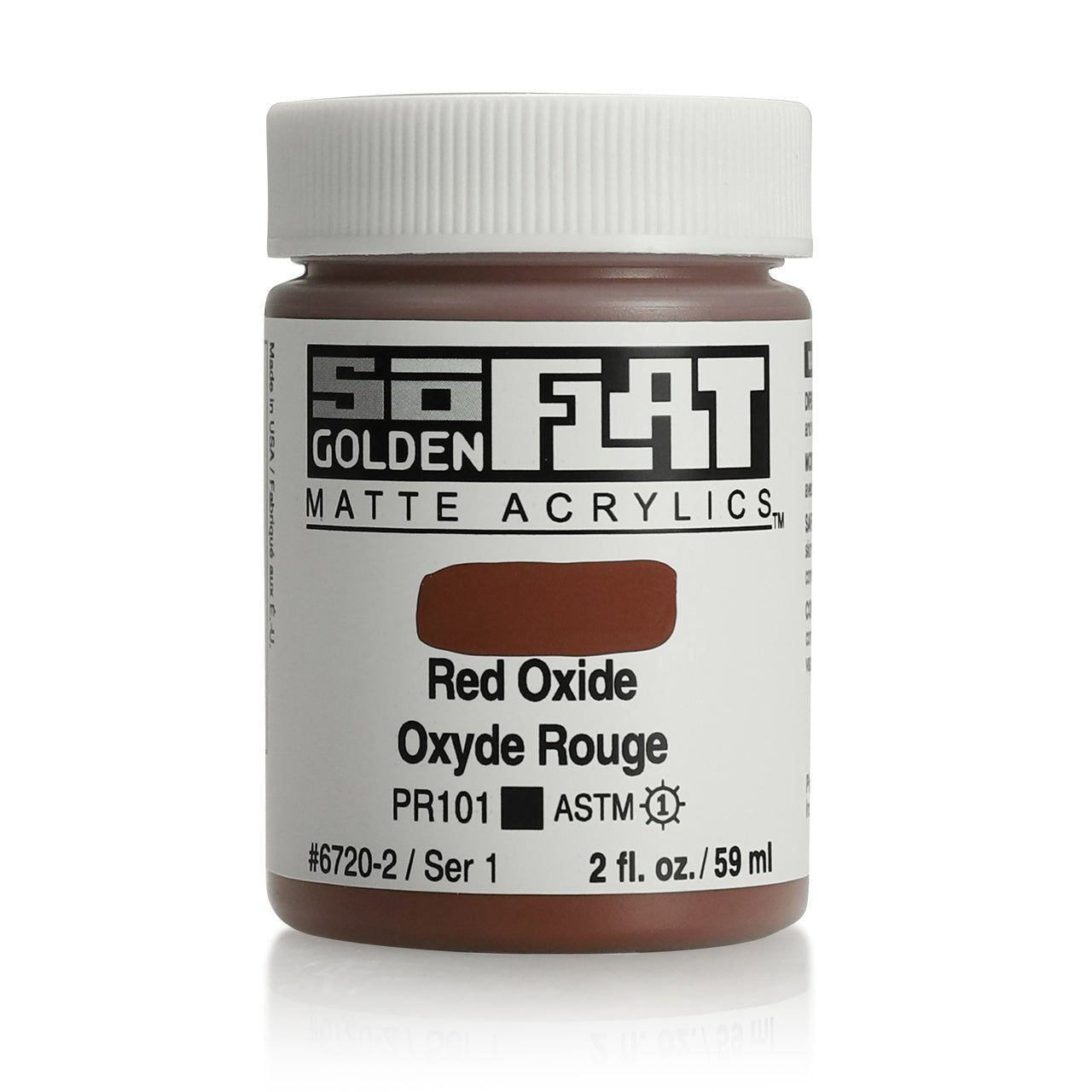 Golden SoFlat Matte Acrylic Paint - Red Oxide 2 oz jar - merriartist.com